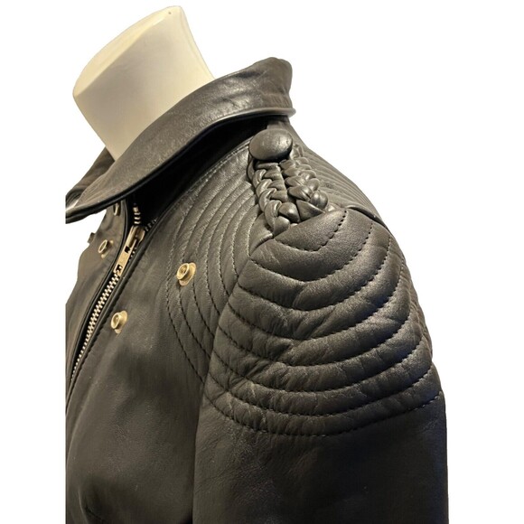 HARLEY DAVIDSON HEIN GERICKE Women's Vtg 80s Black Leather Motorcycle Jacket Sm - Picture 5 of 12